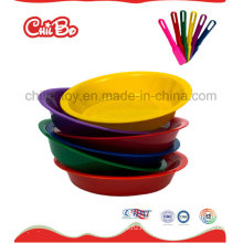 Многоцветная круглая пластиковая пищевая тарелка (CB-ED019-S)